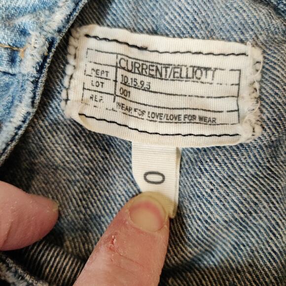 Current/Elliott The Frayed Edge Shift Dress in Bombay Destroy Size 0 - Picture 8 of 12